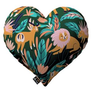 Yellow Tipi Polštář Heart of Love, zielony, 45x15x45cm, Magic Collection, 500-42