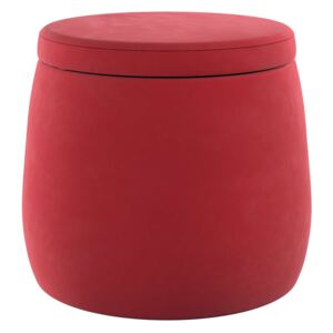 Yellow Tipi Puf Candy Jar, intenzivní červená, ø40, wys. 40 cm, Posh Velvet, 704-15