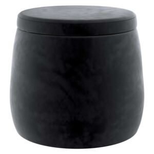 Yellow Tipi Puf Candy Jar, tmavě černá, ø40, wys. 40 cm, Posh Velvet, 704-17