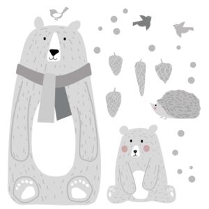 Yellow Tipi Sada samolepek Bears, 100x130