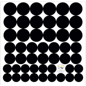 Yellow Tipi Sada samolepek Mini Dots black tone, 40x40 cm