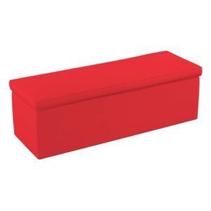 Yellow Tipi Čalouněný úložný sedací box, Červené, 90 × 40 × 40 cm, Happiness, 133-43