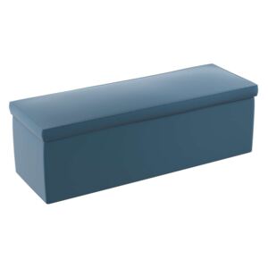 Yellow Tipi Čalouněný úložný sedací box, pruská modř, 90 × 40 × 40 cm, Posh Velvet, 704-16