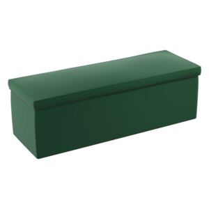 Yellow Tipi Čalouněný úložný sedací box, láhev zelená, 90 × 40 × 40 cm, Posh Velvet, 704-13