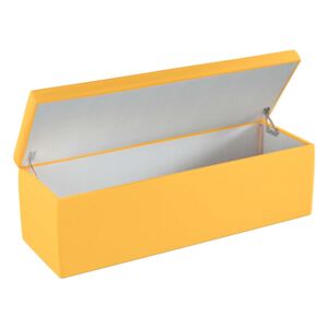 Yellow Tipi Čalouněný úložný sedací box, slunečně žlutá, 90 × 40 × 40 cm, Happiness, 133-40