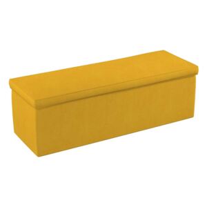Yellow Tipi Čalouněný úložný sedací box, hořčice, 90 × 40 × 40 cm, Lollipop, 705-04