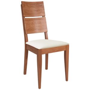 Dubová židle s polstrovaným sedákem a tvarovanou opěrkou zad KT373