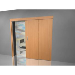 Posuvné dveře Posuvné dveře dvoukřídlé hladké buk ellmau lamino 18mm