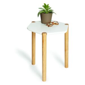 Noční / odkládací stolek Alex, 41 cm, dřevo/bílá (Noční / odkládací stolek Alex, 41 cm, dřevo/bílá, do 2 týdnů)
