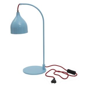 Světle modrá stolní lampa Mauro Ferretti Ganima, 13x50 cm