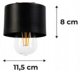 BERGE Závěsná lampa LOFT - 4x E27 - CUBE BLACK
