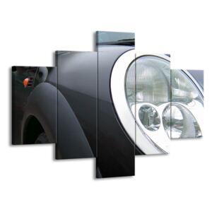 Vícedílný obraz Světlo u auta černá 100x70 cm