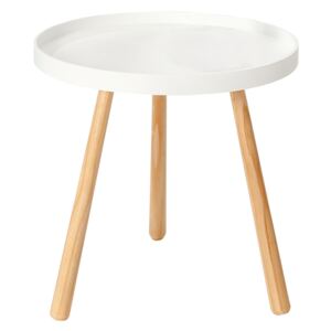 Odkládací stolek Scandus ve Skandinávském stylu, 40 cm, bílý
