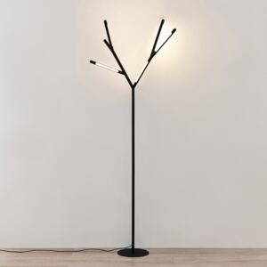 Lucande Cuerno LED stojací lampa v černobílé