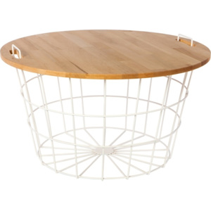 Mørtens Furniture Konferenční stolek Cala, 72 cm, bílá Barva: dřevo / bílá
