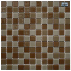Maxwhite H28 + H29 + H30 Mozaika skleněná, hnědá, cappuccino, latte 29,7 x 29,7 cm