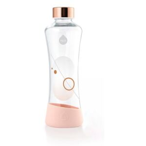 Růžová skleněná láhev z borosilikátového skla Equa Metallic, 550 ml