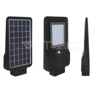 V-TAC 15W LED Solar Street Light Black Cover 6000K