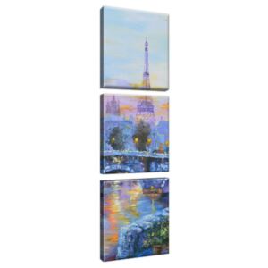 Obraz na plátně Na mostě v Paříži 30x90cm 3536A_3V