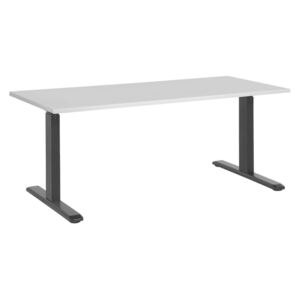 Manuálně nastavitelný psací stůl 160x70 cm šedý-černý UPLIFT II