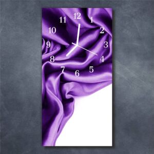 E-shop24, 60x30 cm, Hnn2664136 Nástěnné hodiny obrazové na skle - Samet fialový