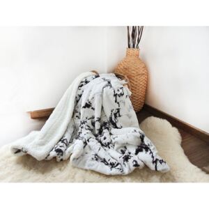 Oboustranná deka s beránkem Mramor bílý - 150 x 200