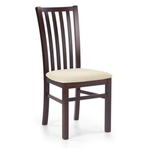 Jídelní židle GERARD 7 (tmavý ořech/béžová)