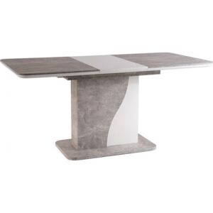 Casarredo Jídelní stůl SYRIUSZ rozkládací 120x80 šedá beton/bílá mat