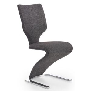 Jídelní židle RUST – ekokůže, látka, černá / tmavě šedá