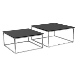 Konferenční stolek 2ks AMIS černá / chrom Tempo Kondela