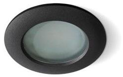 EMILIO koupelnové podhledové svítidlo 1x GU10 50W bez zdroje 9,1cm kulaté IP54, černé
