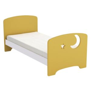 Dětská postel Sansare, Barva: žlutá + bílá