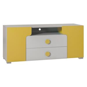 TV stolek Timon TM08, Barva: světle šedá + žlutá