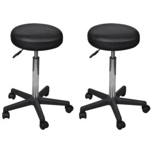 Kancelářské stoličky 2 ks černé 35,5 x 98 cm umělá kůže
