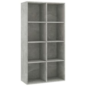 Knihovna/příborník betonově šedá 66 x 30 x 130 cm dřevotříska