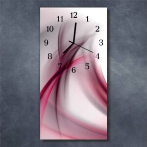 E-shop24, 60x30 cm, Hnn20509949 Nástěnné hodiny obrazové na skle - Design růžový II