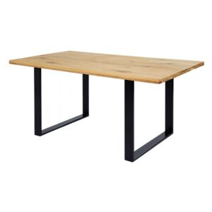 Moderní stůl Scarlett 160, Barva: bílý lesk + dub