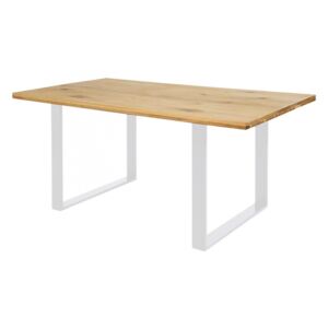 Moderní stůl Scarlett 200, Barva: bílý lesk + dub
