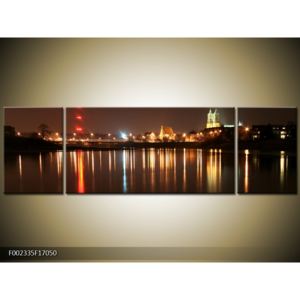 Obraz odrazu nočního města na vodě (F002335F17050)