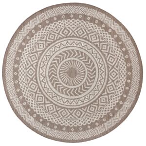 Hanse Home Collection koberce Kusový koberec Flatweave 104854 Light-brown/Cream - 160x160 (průměr) kruh cm