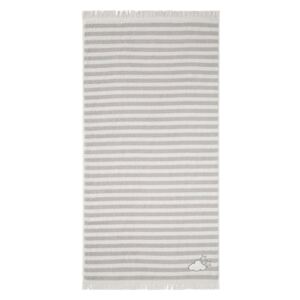 LUPILU® Dětský froté ručník, 70 x 140 cm (šedá/bílá)
