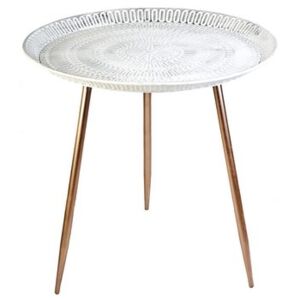 DECORIUM Kovový stolek kulatý 60x60x60 cm stříbrná/bronzová Varianta: kulaty