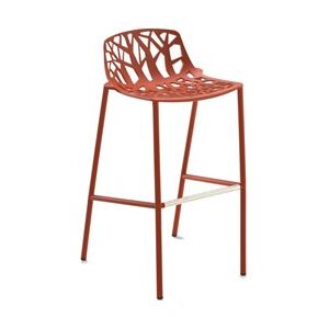 Fast Hliníková barová židle nízká Forest s nízkou zádovou opěrkou, Fast, 48x52x84 cm, bílá