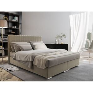 Elegantní manželská postel 160x200 ROKSANA - béžová