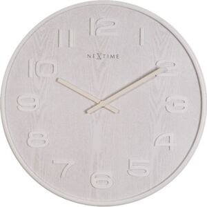 Nástěnné hodiny Wood Wood Big 53 cm bílé - NEXTIME
