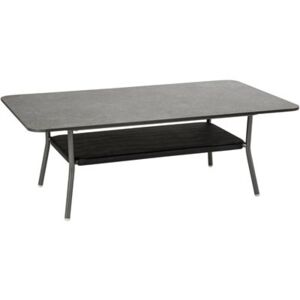 Stern Hliníkový konferenční stolek Space, Stern, obdélníkový 130x80x46,5 cm, hliníkový rám šedočerný (anthracite), deska HPL Silverstar 2.0 šedo-bílá (Vintage grey)