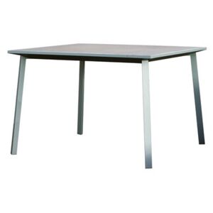 Fast Hliníkový jídelní stůl Tile, Fast, čtvercový 100x100x74 cm, hliníkový rám bílý, keramická deska barva dle vzorníku