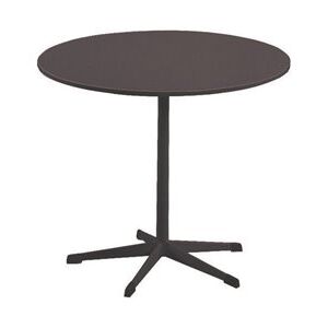 Karasek Kovový skládací jídelní stolek Zürich, Karasek, kulatý průměr 80x72 cm, celokovový, ocel barva bílá