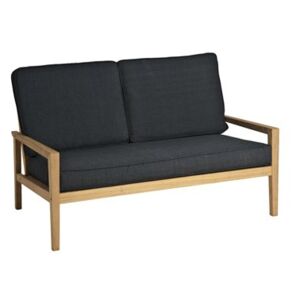 Alexander Rose Dřevěné 2-místné sofa/pohovka Roble, Alexander Rose, 140x85x90 cm, tropické dřevo (roble), sedáky venkovní látka (Olefin), barva šedočerná (charcoal)