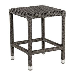 Alexander Rose Ratanový odkládací boční stolek Monte Carlo, Alexander Rose, čtvercový 36x36x44 cm, umělý ratan kulatý, barva šedá